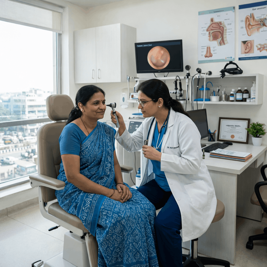 ENT specialist consultation and treatment room